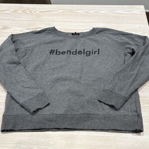 Henri Bendel Gray #bendelgirl Women's Sweatshirt sz S/M